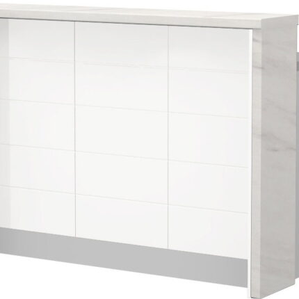 Πάγκος νησίδας Hudson-Μήκος: 135 εκ.-Λευκό-White Marble