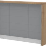 Πάγκος νησίδας Hudson-Μήκος: 150 εκ.-Γκρι-Pacific Walnut