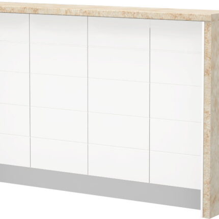 Πάγκος νησίδας Hudson-Μήκος: 160 εκ.-Λευκό-Latino Marble