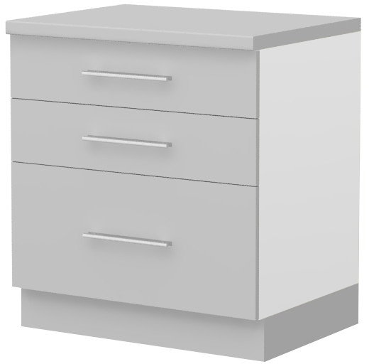 Modern-BP-F-3-58-KU-00 Πλαϊνό πάνελ επιδαπέδιου ντουλαπιού Hudson BP-F-Λευκό - Image 1