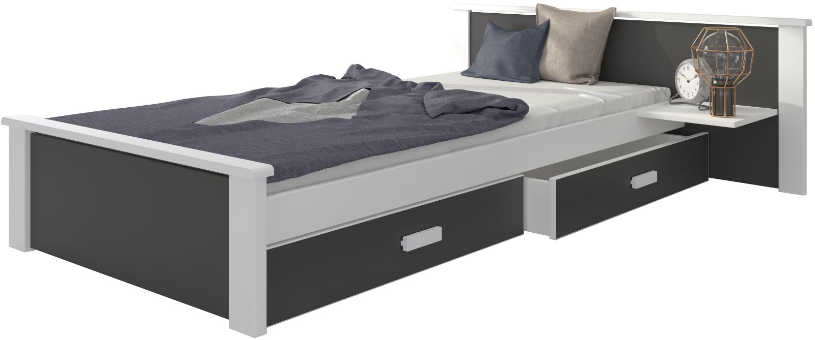 image_723408_aldex.shelf_white-charcoal Παιδικό Κρεβάτι Avanta plus-180 x 80-Leuko-Anthraki - Image 1