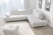 Γωνιακός καναπές Gelito LTHR-Leuko-Δεξιά - Image 2
