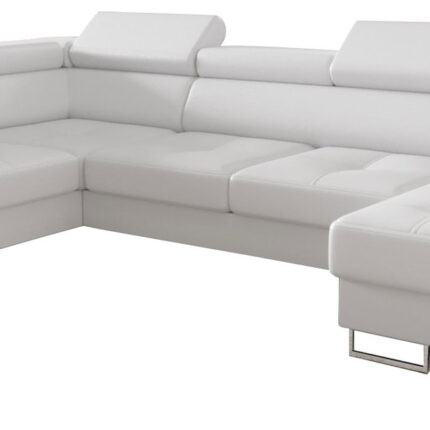 Γωνιακός καναπές Gelito Max II LTHR-Leuko-Αριστερή