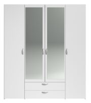 Ντουλάπα Dorm τετράφυλλη με καθρέπτη-Leuko - Image 6