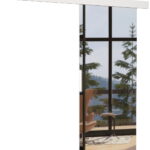 Συρόμενη πόρτα Crystal-Leuko-96 x 205 εκ.