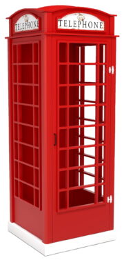 Διακοσμητικό Phone Booth-Kokkino