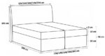 Επενδυμένο κρεβάτι Box 1-Kokkino-180 x 200 - Image 3