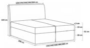 Επενδυμένο κρεβάτι Box 1-Prasino-120 x 200 - Image 3