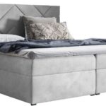 Επενδυμένο κρεβάτι Box 3-Gkri Anoixto-160 x 200
