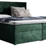 Επενδυμένο κρεβάτι Box 3-Prasino-160 x 200