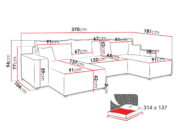 Γωνιακός καναπές Malga Maxy II-Ekrou - Image 3