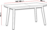 Επεκτεινόμενο τραπέζι Anslo VI - Fusiko-Leuko - Image 2