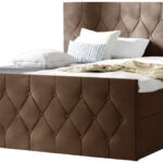 Επενδυμένο κρεβάτι Sky lux-Kafe-140 x 200