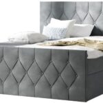 Επενδυμένο κρεβάτι Sky lux-Gkri-120 x 200