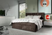 Επενδυμένο κρεβάτι Box 7-Kafe-140 x 200 - Image 2