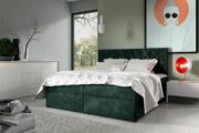 Επενδυμένο κρεβάτι Box 7-Prasino-140 x 200 - Image 2