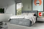 Επενδυμένο κρεβάτι Box 7-Gkri-160 x 200 - Image 2