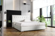 Επενδυμένο κρεβάτι Catania-Leuko-200 x 200 - Image 2