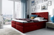 Επενδυμένο κρεβάτι Box 4-Kokkino-140 x 200 - Image 2