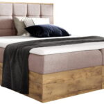 Επενδυμένο κρεβάτι Wood 1-180 x 200-Roz