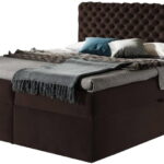 Επενδυμένο κρεβάτι Chesterfield-Kafe-140 x 200