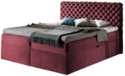 Επενδυμένο κρεβάτι Chesterfield-Kokkino-140 x 200