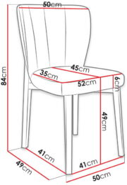 Καρέκλα Bene S106-Gkri - Image 3