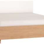 Κρεβάτι Simple-160 x 200-Φυσικό - Λευκό