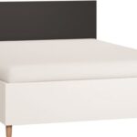 Κρεβάτι Simple-140 x 200-Λευκό - Μαύρο