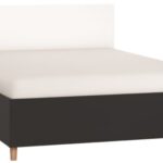 Κρεβάτι Simple-140 x 200-Μαύρο - Λευκό