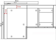 Επιδαπέδιο ντουλάπι γωνιακό Modernus 90x90 DN 2F BB - Image 3