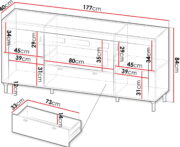 Μπουφές Mossa long plus -Mpez - Image 4