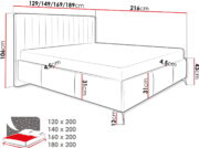 Επενδυμένο κρεβάτι Morris-Mple Skouro-120 x 200 - Image 3