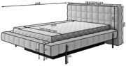 Επενδυμένο κρεβάτι Cloud-Kafe Anoixto-140 x 200 - Image 3