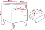 Κομοδίνο Picru 1SZ-Leuko Gualistero - Image 3