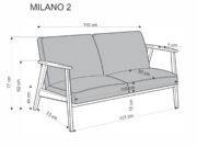 Καναπές Mila διθέσιος-Prasino - Image 3