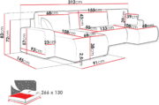 Γωνιακός καναπές Piano U-Kafe - Image 3