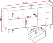 Μπουφές Tewos 3SZ - Image 3