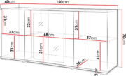 Μπουφές Caro SB 4D-Leuko-Leuko gualistero - Image 4