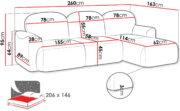 Γωνιακός καναπές Nabu -Mple-Αριστερή - Image 3