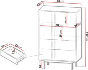 Μπουφές ψηλός Alsy Reg-Mpez Anoixto - Image 3