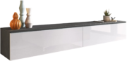 Έπιπλο τηλεόρασης  Lowboard D 180-Λευκό - Ανθρακί