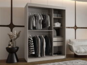 Ντουλάπα Bahrajn Circles 150 συρόμενη-Cashmere-Μήκος: 150εκ - Image 4