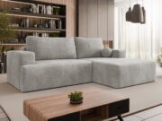 Γωνιακός καναπές Mivo-Silver Gray-Δεξιά - Image 2