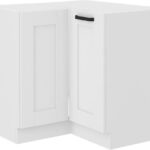 Επιδαπέδιο ντουλάπι γωνιακό Nelor 90x90 DN 2F BB-Λευκό