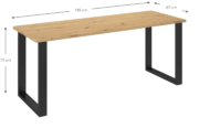 Τραπέζι Kingsale-185 x 67-Φυσικό - Image 3