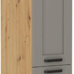 Επιδαπέδιο ντουλάπι Nelor 40 DK 210 2F-Γκρι σπέσιαλ - Φυσικό