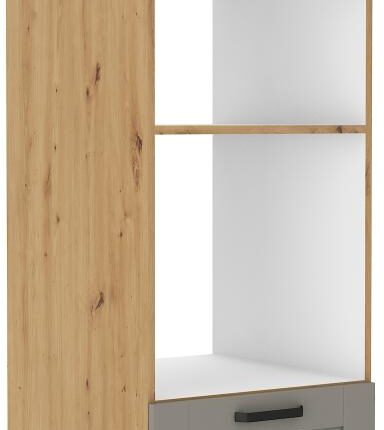 Επιδαπέδιο ντουλάπι Nelor 60 DPM 210 2F-Γκρι σπέσιαλ - Φυσικό