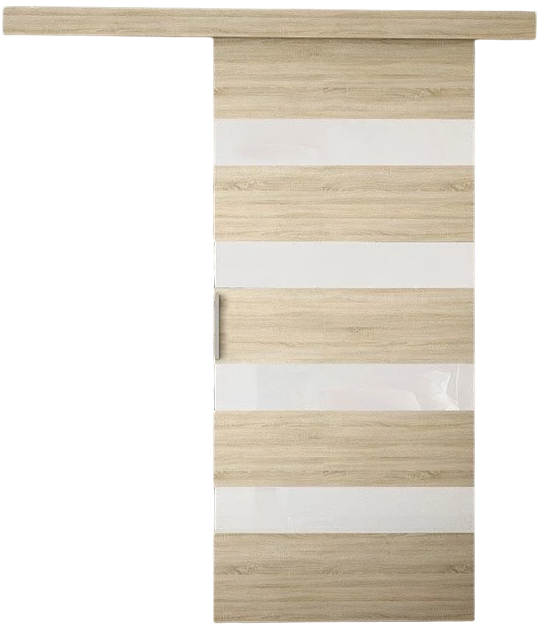 ty1ealtbnblrd74nrhjfdwfz1az5 Συρόμενη πόρτα Leo V-Φυσικό - Λευκό - Image 1