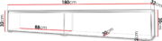 Έπιπλο τηλεόρασης  Lowboard D 180-Λευκό - Ανθρακί - Image 6